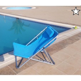 Resim Depolife Kademeli Ayarlı Katlanır Balkon Bahçe Plaj Deniz Havuz Şezlong 
