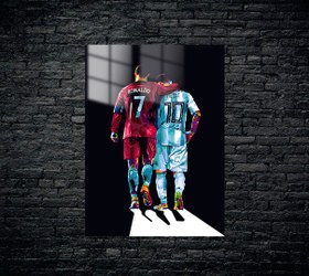 Resim Cristiano Ronaldo Messi Metal Poster 1388 - 15x20cm (Küçük) 