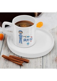 Resim Bk Gift Kişiye Özel Sunum Tabaklı Hemşire Tasarımlı Kahve Fincanı-2, Sevgiliye Hediye, Arkadaşa Hediye, Hemşire Hediye Kobitmeyen137794 Bk Gift 