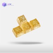 Resim New Keycaps Holographic Gold W-a-s-d Ve Yön Tuşları Dörtlü Set Mekanik Klavye Tuşu Artisan Keycaps 