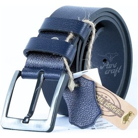 Resim Parscraft Hakiki Manda Derisi Erkek Kemer 4,5cm Lacivert Kot Pantolon Kemer Lacivert 