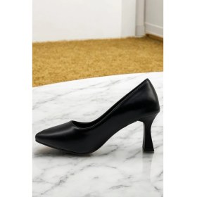 Resim Massima Y0125 Siyah Kadın Stiletto Tam Ortopedik Kadın Topuklu Ayakkabı 