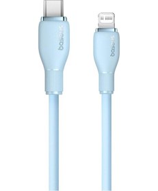Resim Baseus Pudding 1.2 M Hızlı Şarj Özellikli Type-C to Lightning 20 W Kablo Mavi 