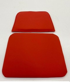 Resim Knsz minder seti 1 li zng&mğr&uslu krm suni deri tel bar sandalyesi oturma ve sırt minderi set 