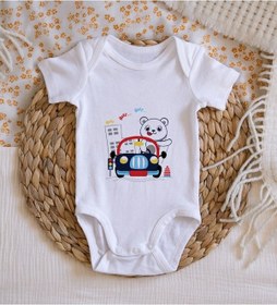 Resim Bitmeyenkartus Bk Kids Sevimli Sürücü Tasarımlı Bebek Body Zıbın - Model 1 Çok Renkli 