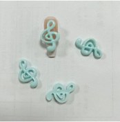 Resim 10 Adet Pembe Mor Reçine Katı Içi Boş Müzik Notasyonu Aksesuarları Nota Uzun Nail Art Önemsiz Telefon Kılıfı Dekorasyon Charm Kabartma 