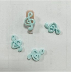 Resim 10 Adet Pembe Mor Reçine Katı Içi Boş Müzik Notasyonu Aksesuarları Nota Uzun Nail Art Önemsiz Telefon Kılıfı Dekorasyon Charm Kabartma 