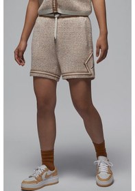 Resim Nike Air Jordan Loose Fit Women's Knit Shorts Kadın Bol Kesim Örgü Şort Bej Bej 