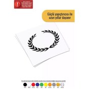 Resim Yapraklı Taç Sticker Oto Motor Laptop Duvar Folyo Sticker 60 X 54 Cm 
