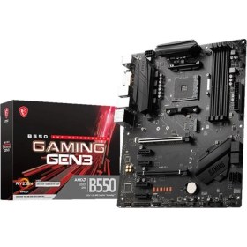 Resim MSI B550 GAMING GEN3 DDR4 3200MHZ 1XHDMI 1XDVI 1XM.2 USB 3.2 ATX AM4 (AMD 5000 VE 3000 SERİSİ İŞLEMCİ UYUMLU) 