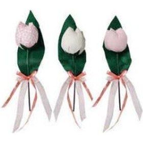 Resim Peluş Lale Çubuklu Pembe 003 1 Adet 