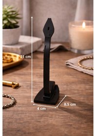 Resim Saat Standı Siyah Masaüstü Tekli Kol Saati Askılığı Akrilik Saat Sergileme Standı 21 Cm Siyah 