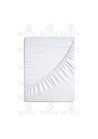 Resim Beyaz Bebek Lastikli Çarşaf %100 Pamuklu Penye Park Yatak 60x120 - 70x110 - 70x120 - 70x130 - 70x140 - 80x130 