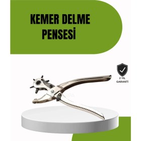 Resim HERŞEYBURDAMODA Deride Kemer Çanta Ayakkabı Delme Pensesi 6 Uçlu Döner Başlıklı Tamir Aleti 