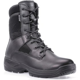 Resim YDS ATTP 1098 HARRIER BOT -SİYAH, Hakiki Deri Fermuarlı Profesyonel Askeri Bot 