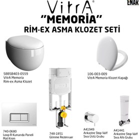 Resim VitrA Memoria Rim-ex Klozet Ve Soft Kapak Seti - Beyaz 