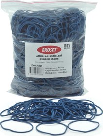 Resim Ekoset Mavi Paket Ambalaj Para Lastiği 1000 Adet 70Mm 