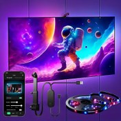 Resim USB ile uyumlu dizüstü bilgisayar lambası, USB arayüzü elektronik lamba, Bilgisayar Aksesuarları, USB Gadget'lar, AR renk sensörlü RGBIC TV arka ışık şeridi - 3.81 metreden 5.0 metreye kadar, uygulama ve müzik senkronizasyonu, USB güç kaynağı, 139.7-215.9 cm ekranlara uygun 