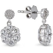 Resim EnginGold 1.28ct Coronet Pırlanta Küpe-18k 
