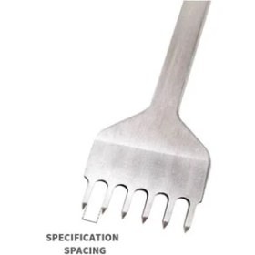 Resim Dopar Çapraz Delgi Çatal Zımba 3 mm 4 Adet Deri El Aletleri 