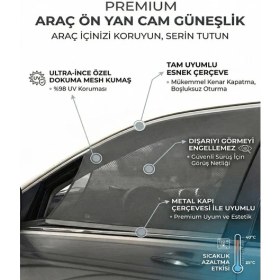 Resim Ankaflex 2 Adet Araba Yan Cam Güneşlik File Bebek/kamp Için Isı Engelleyici Uv Koruması 