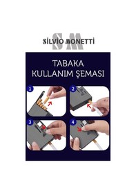 Resim Silvio Monetti USB Şarjlı Çakmaklı Mentollü Sigara Tabakası - TBK 