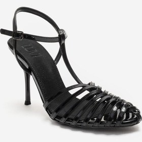 Resim Luvishoes Pasıon Siyah Rugan Kadın Topuklu Ayakkabı Siyah 
