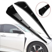Resim Honda civic fk7 için uygundur çamurluk havalandırma çıtası siyah boyalı 