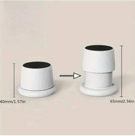 Resim Fochsia 2 Adet Ayarlanabilir Başlık Kaymaz Pedi Beyaz Yatak Sabitleyici Duvar Mobilya Stabilizörü 