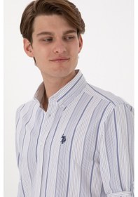 Resim U.s. Polo Assn. Erkek Lacivert Gömlek Desenli 50306352-vr033 Lacivert 