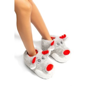 Resim Twigy Betty Kadın Hayvanlı Panduf Gri 36/41 