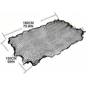 Resim Gateesat Dayanıklı Siyah Kargo Filesi 150x180cm - Suv, Tekne, Kamyon 