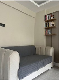 Resim Koltuk Örtüsü Balıksırtı Desenli Gri 