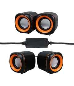 Resim Magicvoice MV-24837 2x3 Watt Aux Multimedia Mini USB Speaker - Hoparlör 