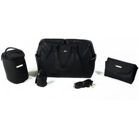 Resim M&y Gaia Deri Anne Bebek Bakım Çanta Seti 7240 Siyah 