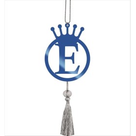 Resim Lizpo Decor Çift Taraflı Ayna E Yazılı Parlak Mavi Ayna Pleksi Araba Dikiz Aynası Süsü 