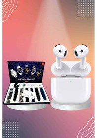 Resim 3.nesil Tws Bluetooth Kulaklık Bluetooth Bağlantılı Akıllı Saat Amoled Ekran Plastik Hasır Kordon 