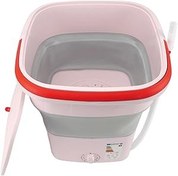 Resim Mini Katlanır Çamaşır Makinesi, Hafif Pulsator Verimli 11.5L Düşük Gürültülü Taşınabilir Çamaşır Makinesi Düşük Enerji Tüketici Otelleri Ev Daireleri (AB fiş 220v) 