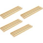 Resim Lijinxu 4 Adet Ahşap Domino Tepsi Dekorasyon Eğitim El Pedli 