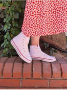 Resim Ymn ayakkabı Beyaz Unisex Bağcıklı Keten Bilekli Çocuk Genç Yetişkin Sneaker Günlük Spor Ayakkabı Convers Sneaker 