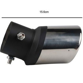 Resim Novahub İdain Paslanmaz Çelik Eğik Tip Egzoz Ucu Boru, 1.5-2.1 Boru Çapı, Gümüş Rengi, Kullanışlı Montaj 