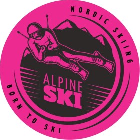 Resim Sticker Atölyesi Ski - Kayak Sticker - 24107 