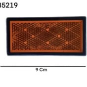 Resim Sarı Yapıştırma Dikdörtgen Siyah Çerçeveli Plastik Reflektör 