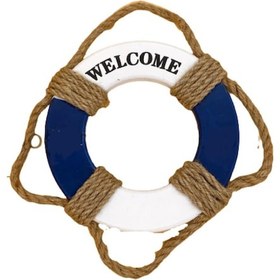 Resim 18 Cm Ipli Ahşap Simit Welcome Duvar Simit Gemici Simit 