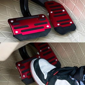 Resim 2 adet Kaymaz Araba Pedali Seti - Kırmızı Alaşımlı Fren, Gaz, Kılavuz Pedal Kapakları Araba, SUV, ATV için - Otomatik Şanzıman Yedek Parça Kiti, Kaymaz Kauçuk Ayak Tablaları, Dayanıklı Ayak Tablaları | Ergonomik Ayak Tablaları | Dayanıklı Ayak Tablaları 