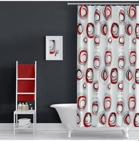 Resim Banyo Perdesi Karma 2x110x200, Perde Borusu Askı Aparatı Köşe Boru Beyaz Hediyeli, Duş Perdesi Seti 