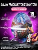 Resim nextbuy Led Işıklı Disko Topu Dino Bluetooth Hoparlör Nebula Galaxy Starry Projeksiyon Masa ve Gece Lambası 