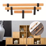 Resim 1 adet Modern Çinko Alaşımlı Kolu - Mutfak Dolapları, Gardırop Çekmeceleri ve Mobilyalar için Ahşap Desen Tasarımı - Sıkı Malzeme ile Siyah Montaj Braketi, Kolay Kurulum, Mutfak Dolap Kolları, Zarif Kolu Tasarımı, Sağlam Yapı 