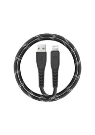 Resim C89 Nyloflex 3m 3a Usb To Lightning Hızlı Şarj Kablo - Siyah 