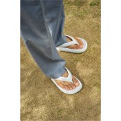 Resim Ozyo Antonio Beyaz Erkek Parmak Arası Eva Plaj Terliği 